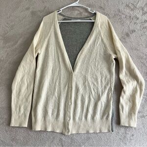 Gap Sweater Women’s size Large Cardigan Knit 2‎ Tone Angora Rabbit Wool Blend